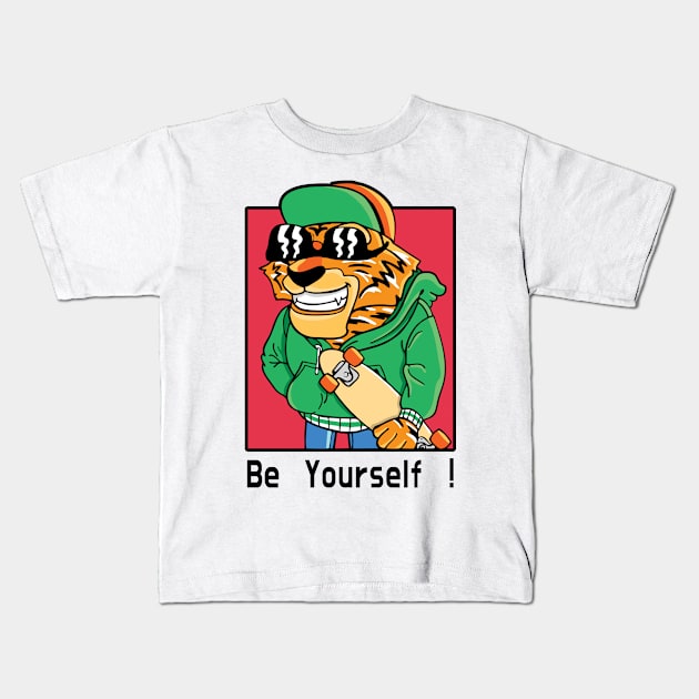 be your self !!! Kids T-Shirt by herry93